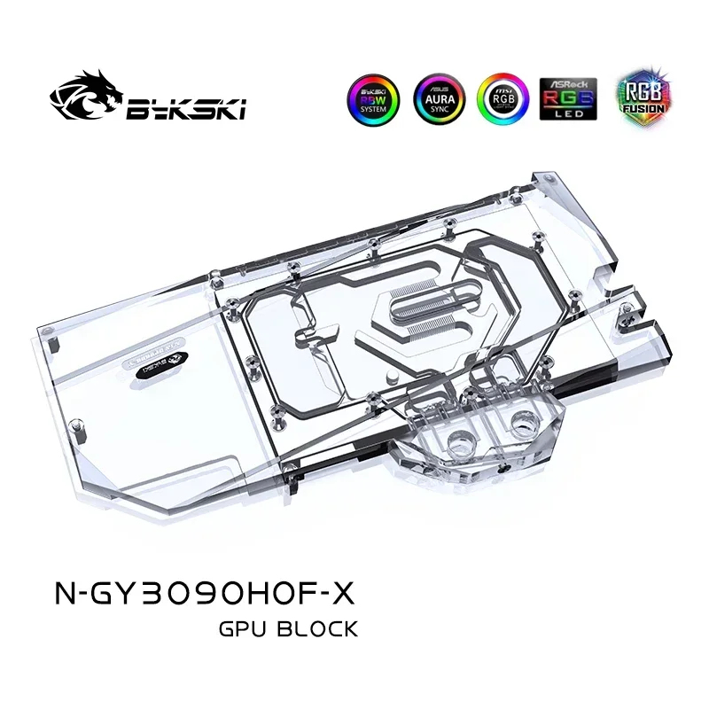 Bykski-Bloque de GPU para tarjeta gráfica de la serie GALAX RTX 3090, vídeo VGA Liquild Cooler 5V/12V, sincronización RGB, N-GY3090HOF-X