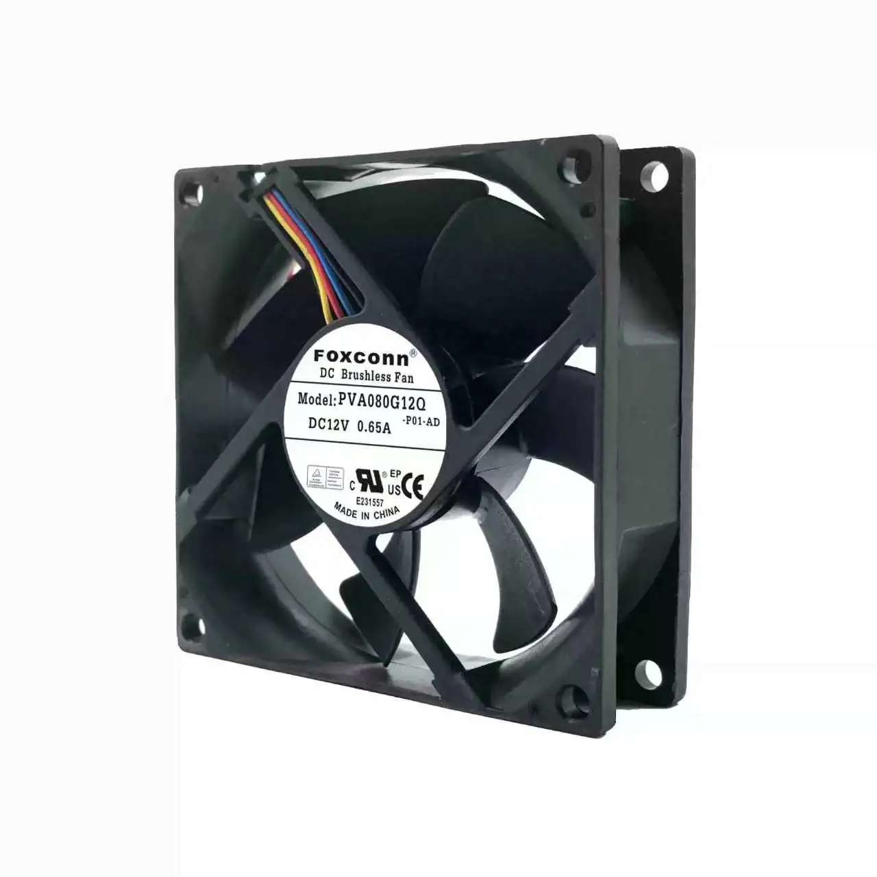 Image of Original Foxconn PVA080G12Q DC 12V 0,65A 8025 80mm 8cm 4-Pin PWM Dual-Kugellager Server-Chassis PC CPU-Kühler Lüfter