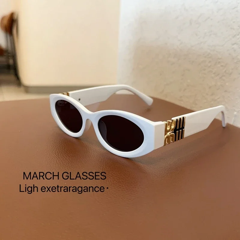 Retro Oval Tortoise Shell Sunglasses Gold Accent Small Frame Shades  Fashion Eyewear for Women Gafas De Sol Luxury Sun Glasses view 4