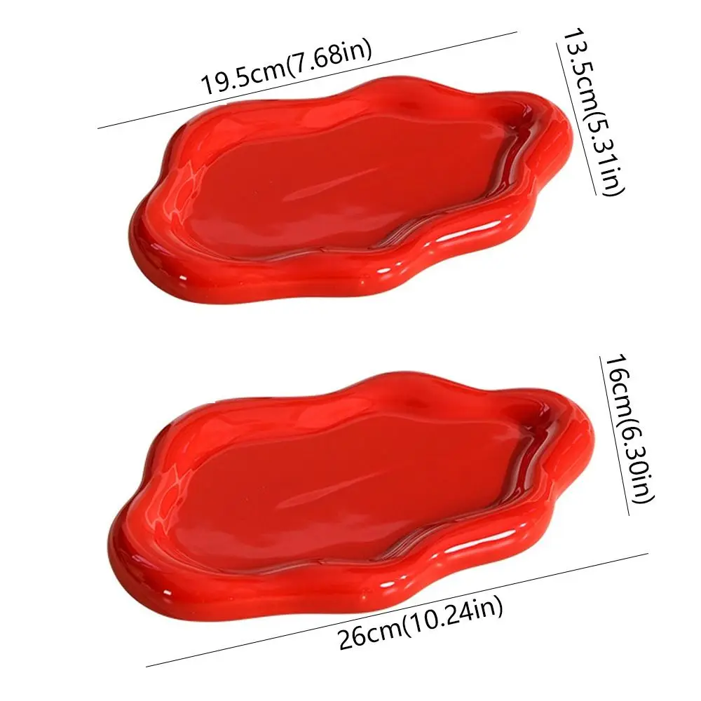 Decorative Holder Ceramic Cloud Jewelry Tray Stylish Plating Trinket Tray Elegant Jewelry Display Dish Key Holder