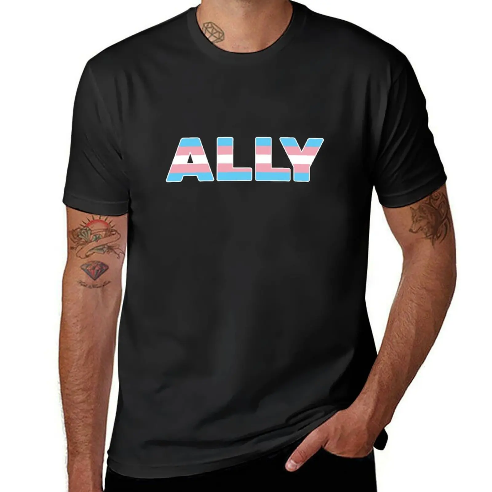 Transgender Ally Trans Rights T-Shirt anime clothes vintage clothes blacks sweat Men's t-shirt