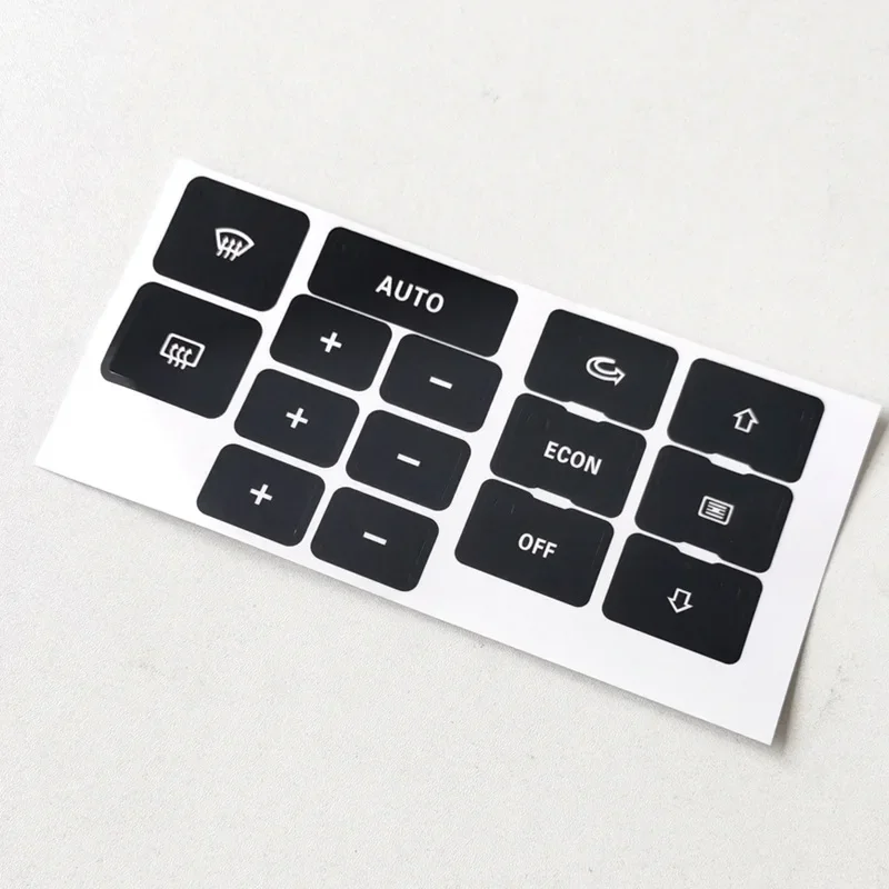 자동차 인테리어 히터 AC 기후 제어 버튼 수리 스티커 데칼 키트 Audi A6 C5 자동차 액세서리 용 자동차 스티커