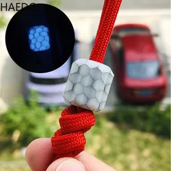 HAEDC Night Glow Honeycomb Pattern Resin Paracord EDC Pendant DIY Pendant