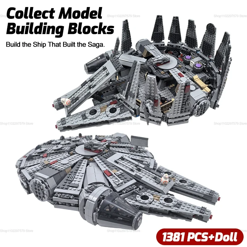 Hot New Advanced Spaceship Building Blocks Set Creative DIY STEM Toy for Birthday Christmas Gift Educational Model Kit 1381Pcs