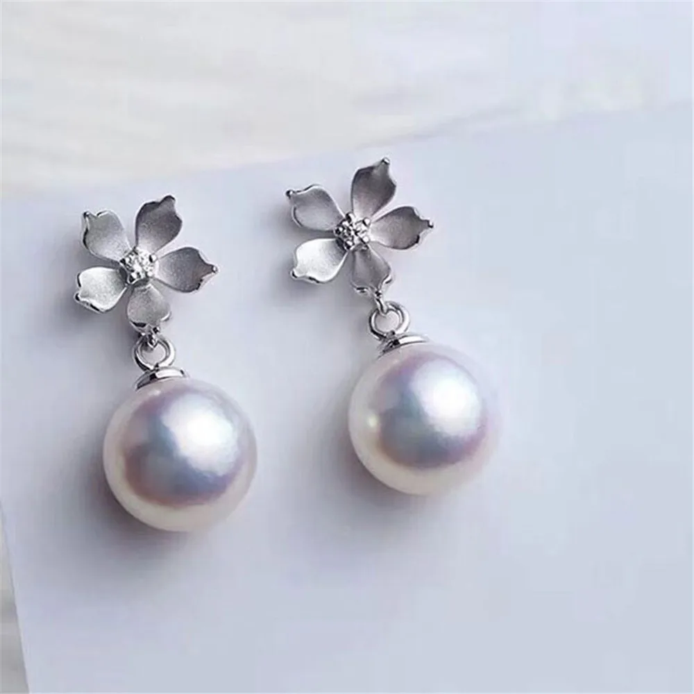 Boucles d'Oreilles en Argent Sterling S925 Solide E009, Matériel Fait à la Main, Bijoux Fins, Accessoires de Bricolage, 1 Paire