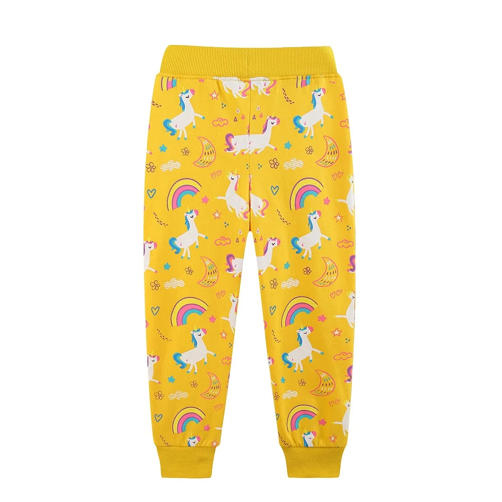 Jumping Meters 2-7T Full Length Unicorn New Arrival Girls Sweatpants Autumn Children's Trousers Fashion Long Pants Kids  Pants