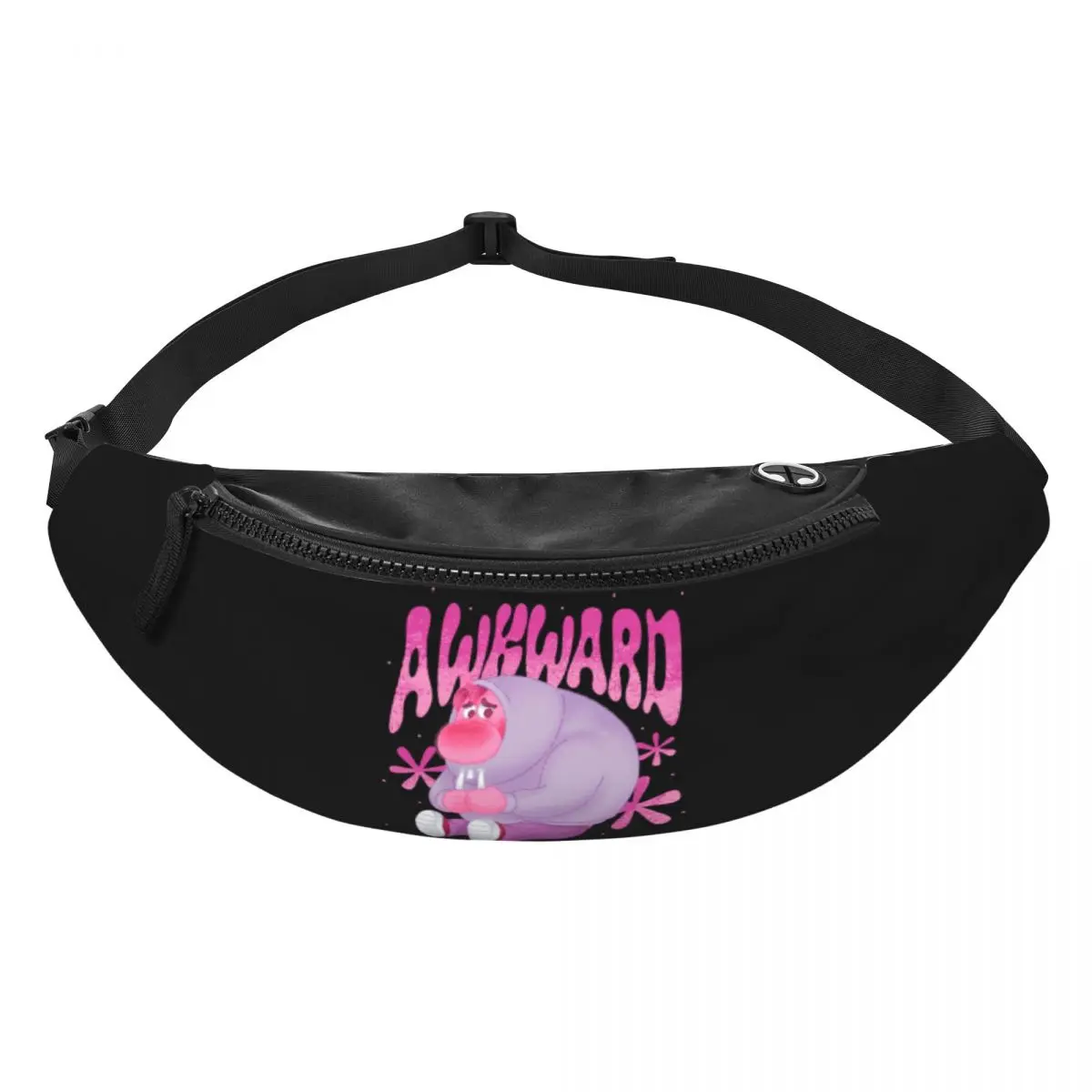 Custom Casual Inside Out Always Awkward Fanny Pack for Cycling Camping Women Men Crossbody Waist Bag Phone Money Pouch