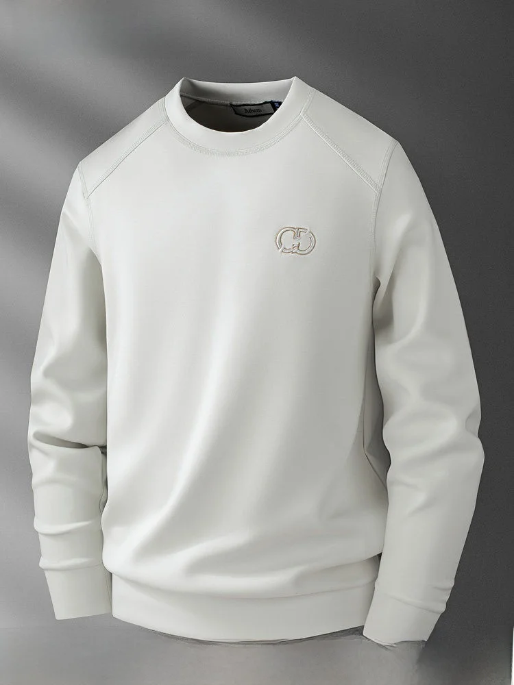 

Мужская дышащая футболка из мягкого модала с круглым вырезом, повседневная, простая, молодежная, с вышивкой, комфортная