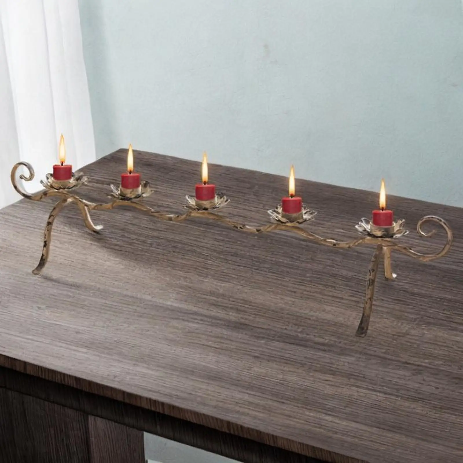 Świecznik Lotosowy Kandelabr Elegancki Świecznik na Świece Słupkowe Stojak na Świecę na Biurko Festiwal Salon