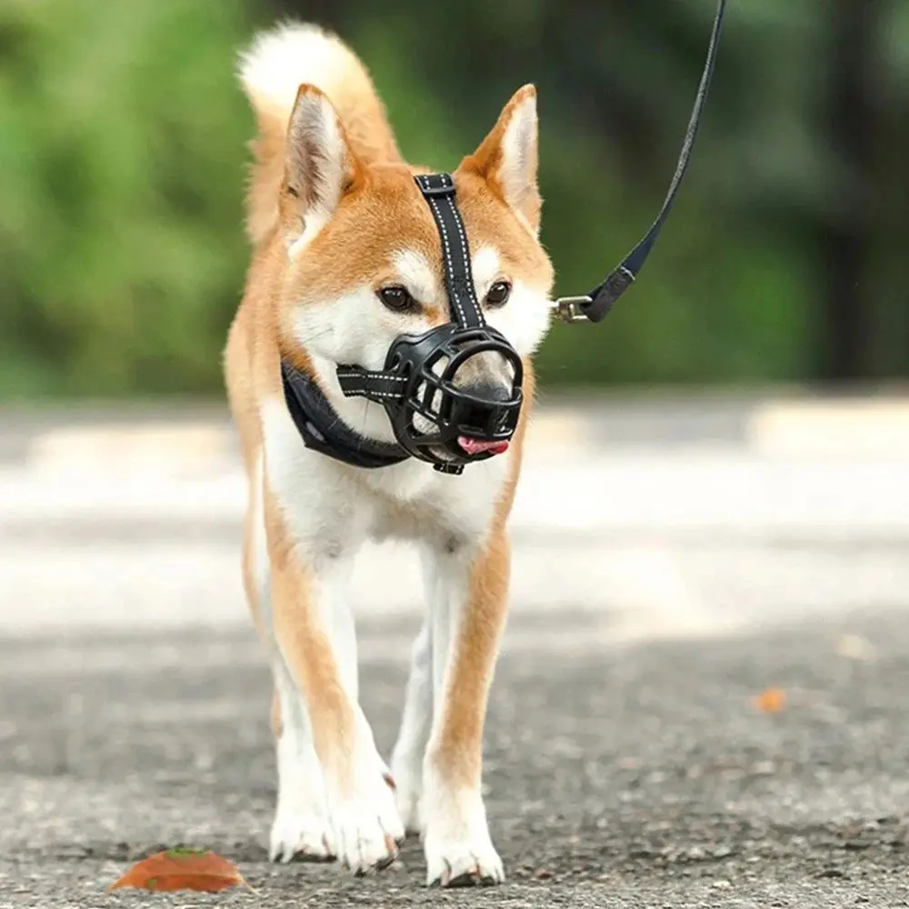 Dog Mouth Cover Dog Comfy Breathable Basket Muzzle Guard Against Bite People Eat Something Barking Medium And Large Dog Mask