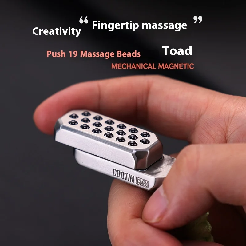 Giocattolo antistress magnetico in metallo Fidget Spinner Push Card Punta delle dita Giroscopio Edc Giocattolo di decompressione