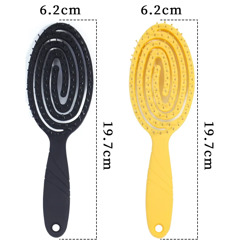 1Pcs Plastic hollow Non knotting hair combs Children\'s soft tooth comb No harm to hair Massage scalp elastic comb hair brush