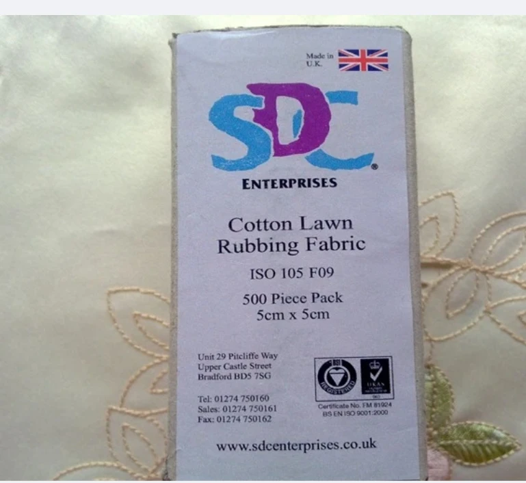 

ISO SDC dry and wet rubbing cloth standard white cotton six kinds of multi-fiber attached Color fastness test