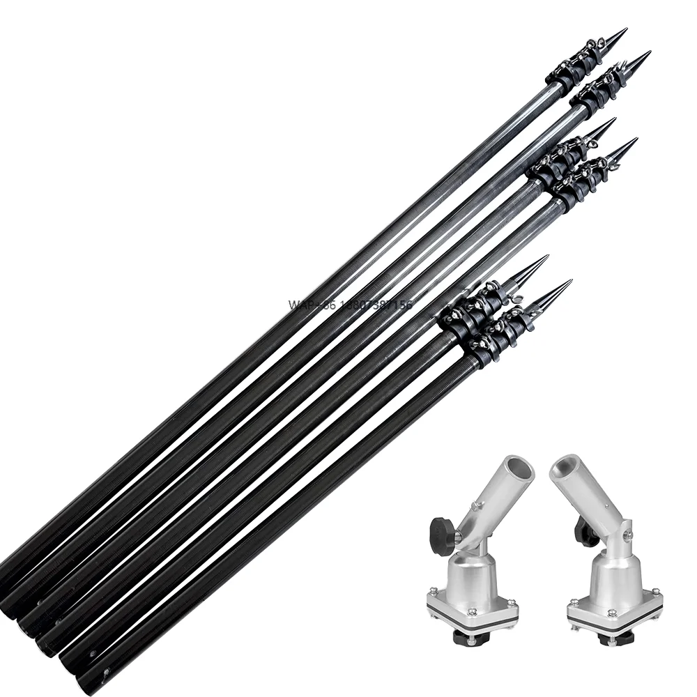 صنع في الصين أنبوب تمديد من ألياف الكربون المضفر 3k للتنظيف أو قضيب الصيد للساقين مع مرفق #1