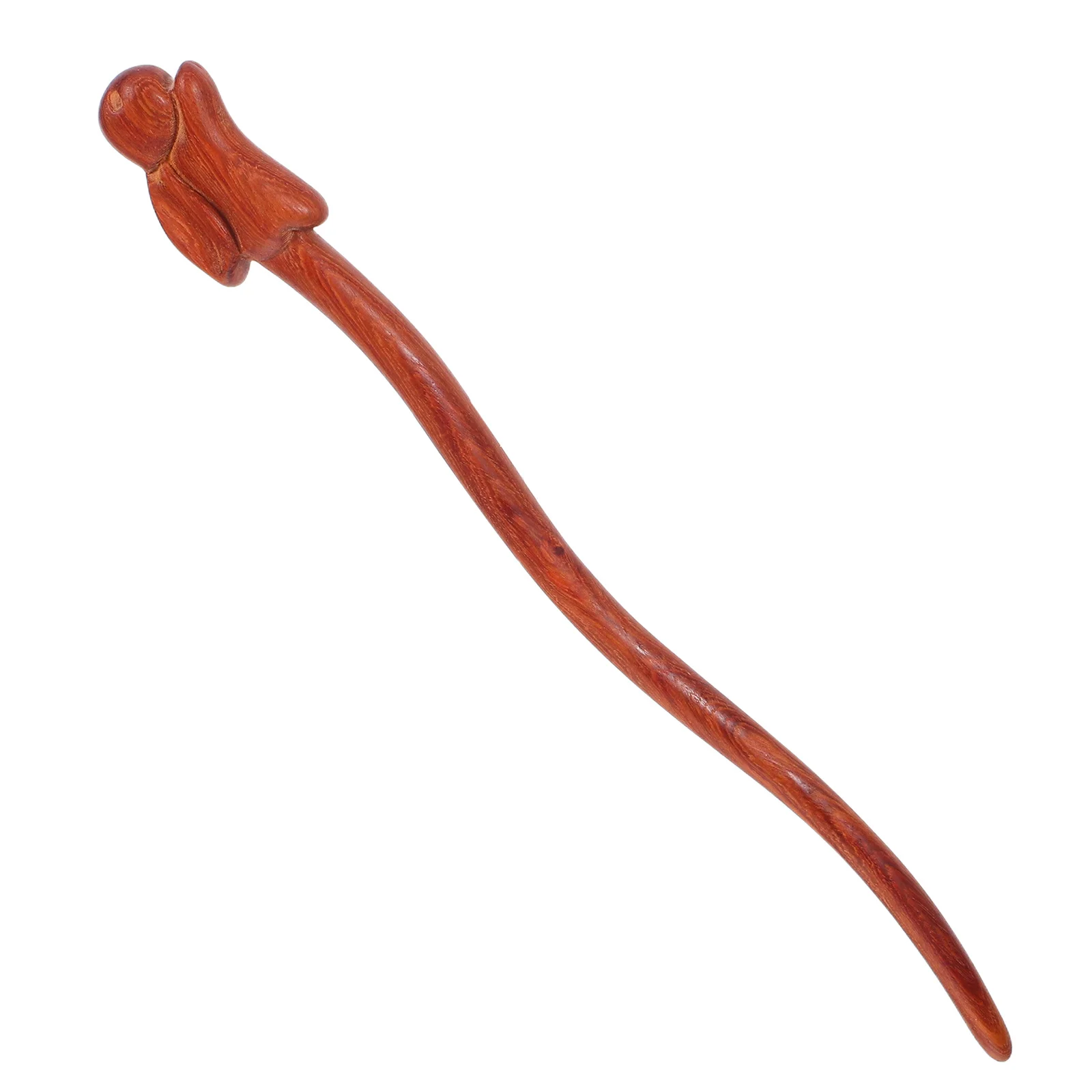 

Retro Chinese Hanfu Hairpin Adorable Rabbit Design Golden Sandalwood Secure Styling for Cosplay Bridal Wedding Daily Wear