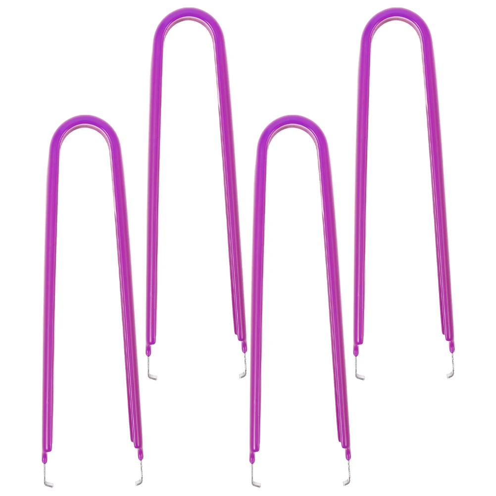 

4 Pcs Cars Extraction Tweezers Automotive Part Puller Fuse Pliers Purple Tool Accessory