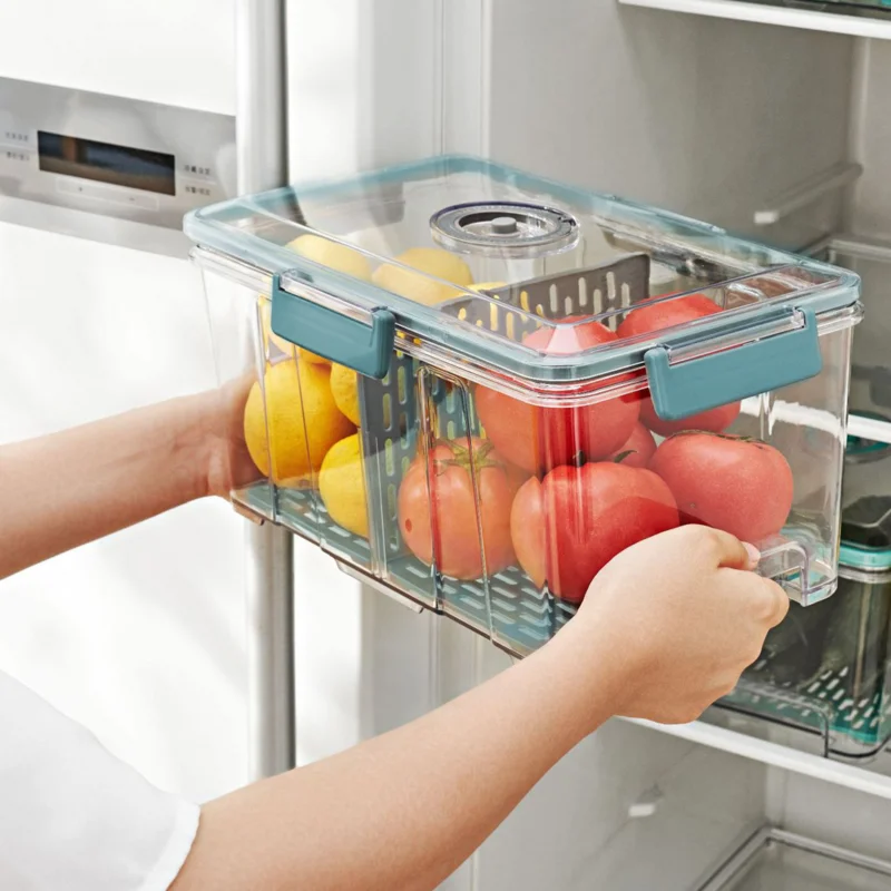 

Vacuum Food Containers With Vacuum Pump Transparent Timer Storage Box Microwave Safe Portable Organizer For Marinate Fish