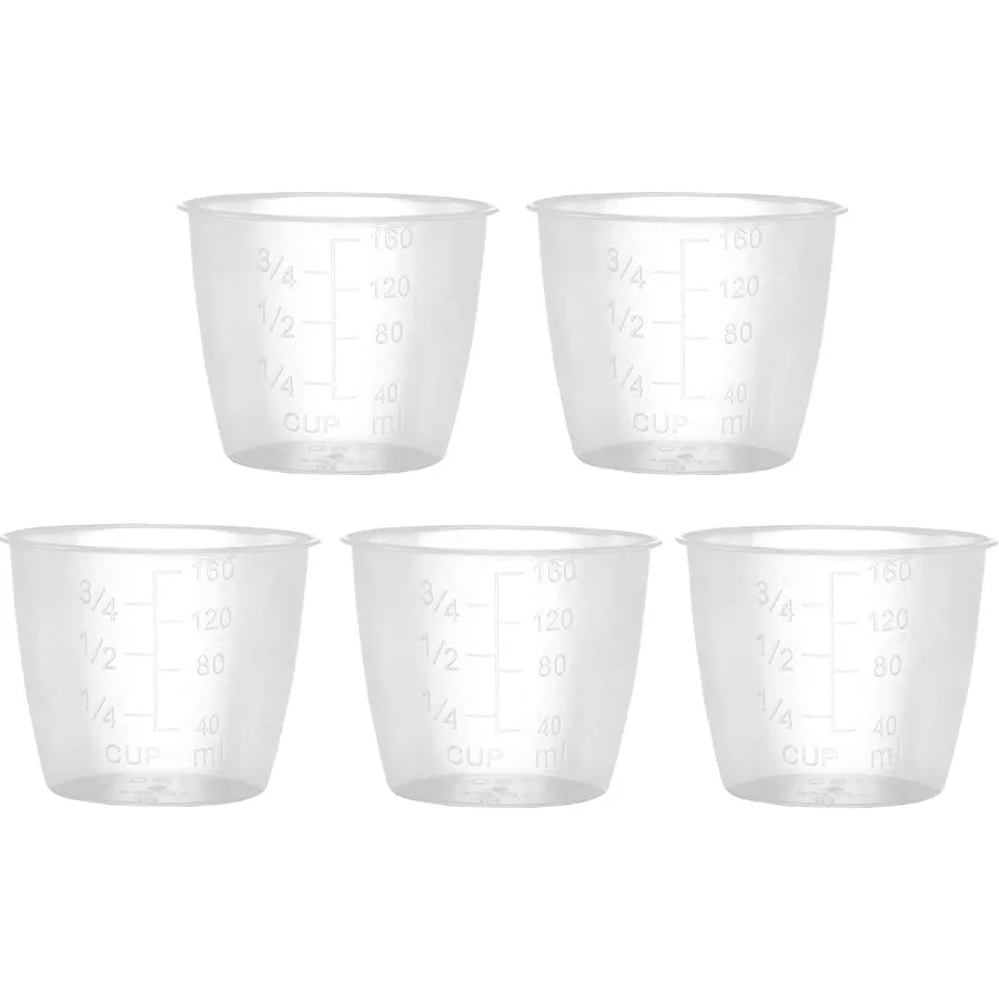 

5Pcs Plastic Transparent Rice Measuring Cup Rice Cooke Laundry Measuring Cup Replacement Tools - for en Dry and Liquid Ingredie