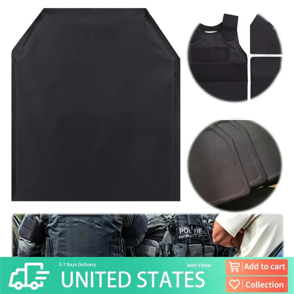 

Баллистическая пластина 10x12 дюймов, баллистическая бронеплита IIIA уровня, композитная пластина для защиты от проколов, пластина для жилета Airsoft, для защитного жилета