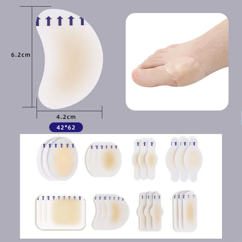 

20/50PCS Hydrocolloid Gel Blister Patch Heel Anti-Wear Waterproof Sticky Dressing Prevent Heel Blister Invisible Patch Foot Care
