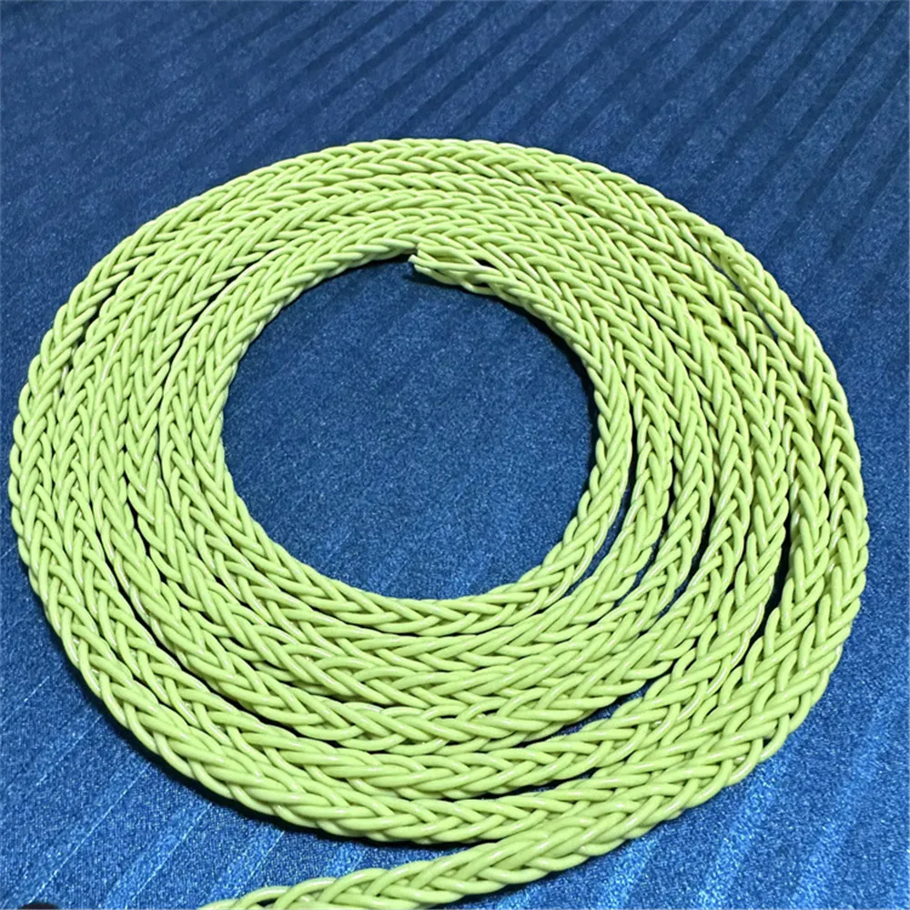 Câble audio en cuivre monocristallin avec support audacieux, câble de document jaune, mise à niveau des écouteurs bricolage, Hong5.3 mm, 504 cœurs, 7N, 8, 1 mètre