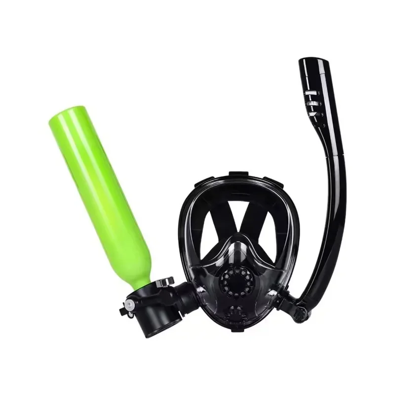 0.5L Portable Snorkeling Mask with Oxygen Tank Anti Fog Diving Equipment for Adults Kids Underwater Swimming Gear Cylinder