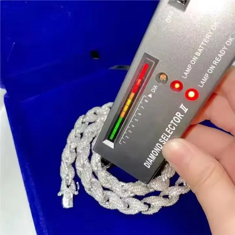 

VVS Moissanite Jewelry HipHop D Color Bracelet S925 Silver Chain Necklace Necklace Men's Cuban Link Iced Out Tennis Rope Chain