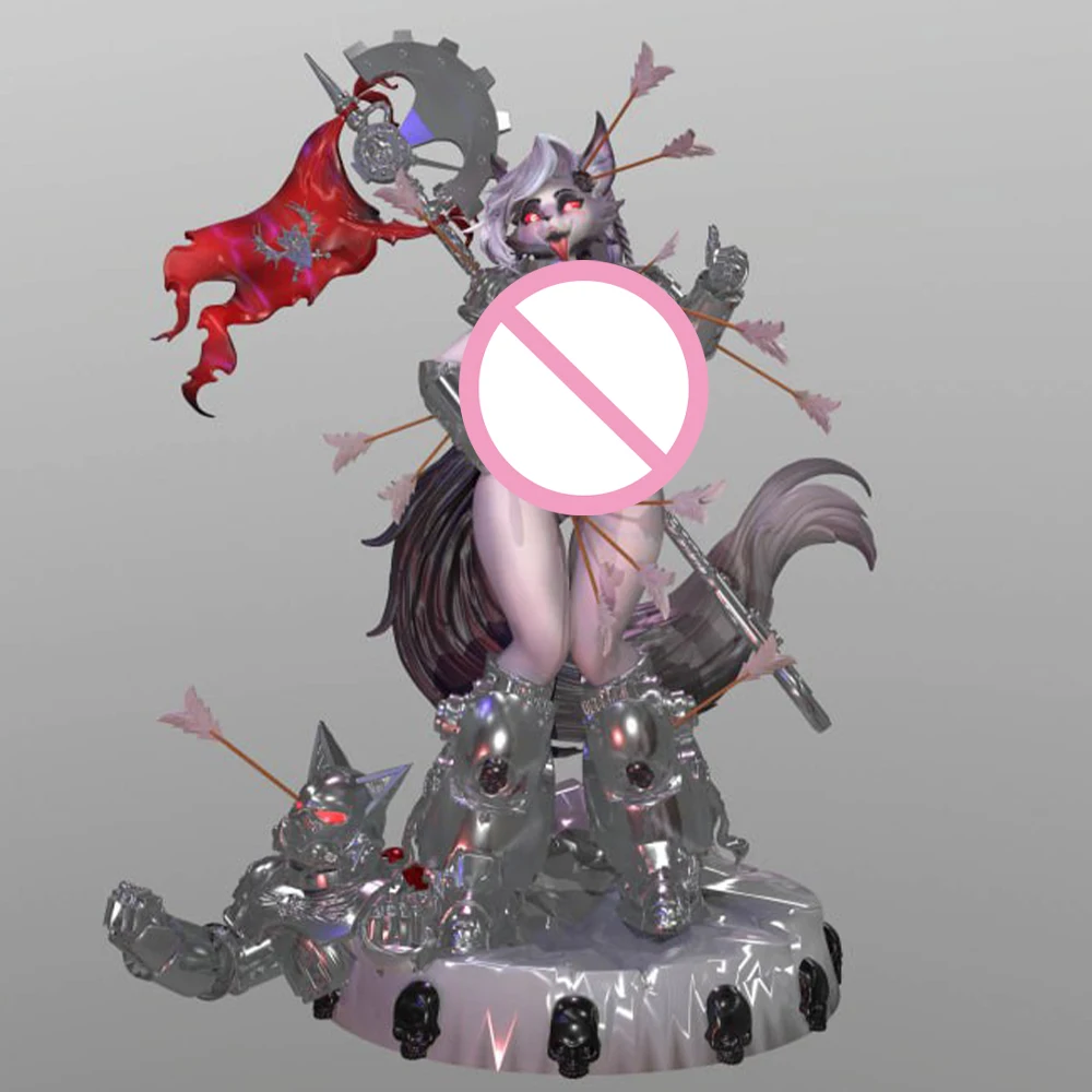 

1/24 Sexy Fox Warrior Resin Figurine Toy Unpainted GK Doll Unassembled 3D Print Assembly Miniature Reduction Statue Toy