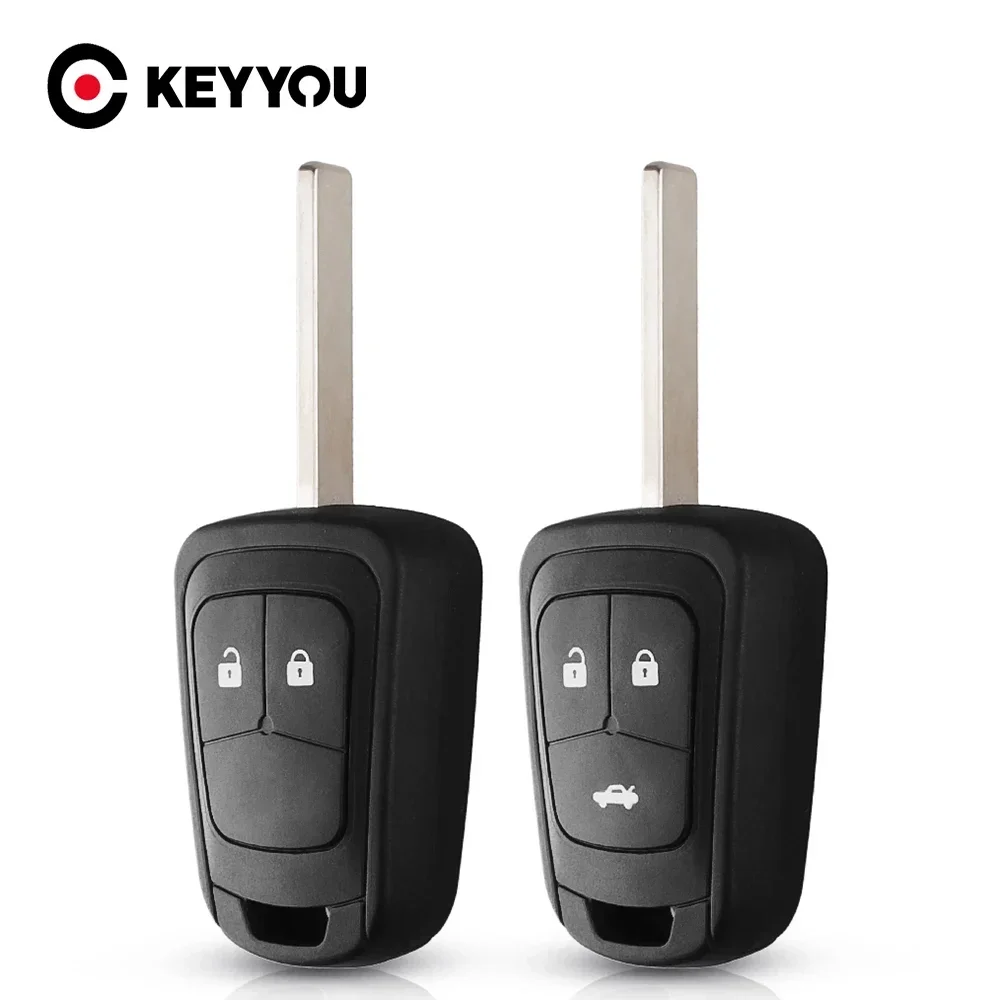 KEYYOU 10pcs Straight Remote Car Key Shell Case For Chevrolet AVEO For Opel Camaro Cruze Equinox Impala Malibu Sonic