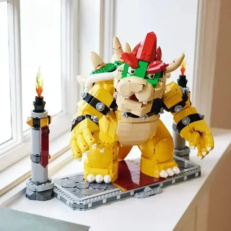 

hot MOC 2807 PCS The Mighty Bowser Building Blocks Bricks Boys Birthday Christmas Girls Toys Compatible 71411