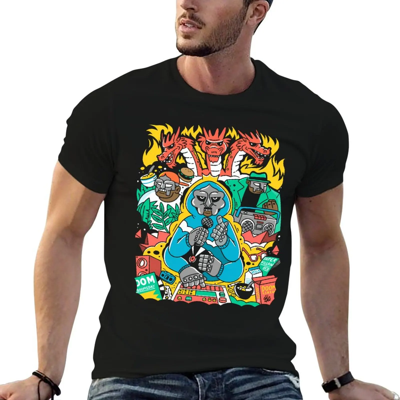 Rapper Doom Hip Hop T-Shirt Lightweight Sport Basic T-Shirt
