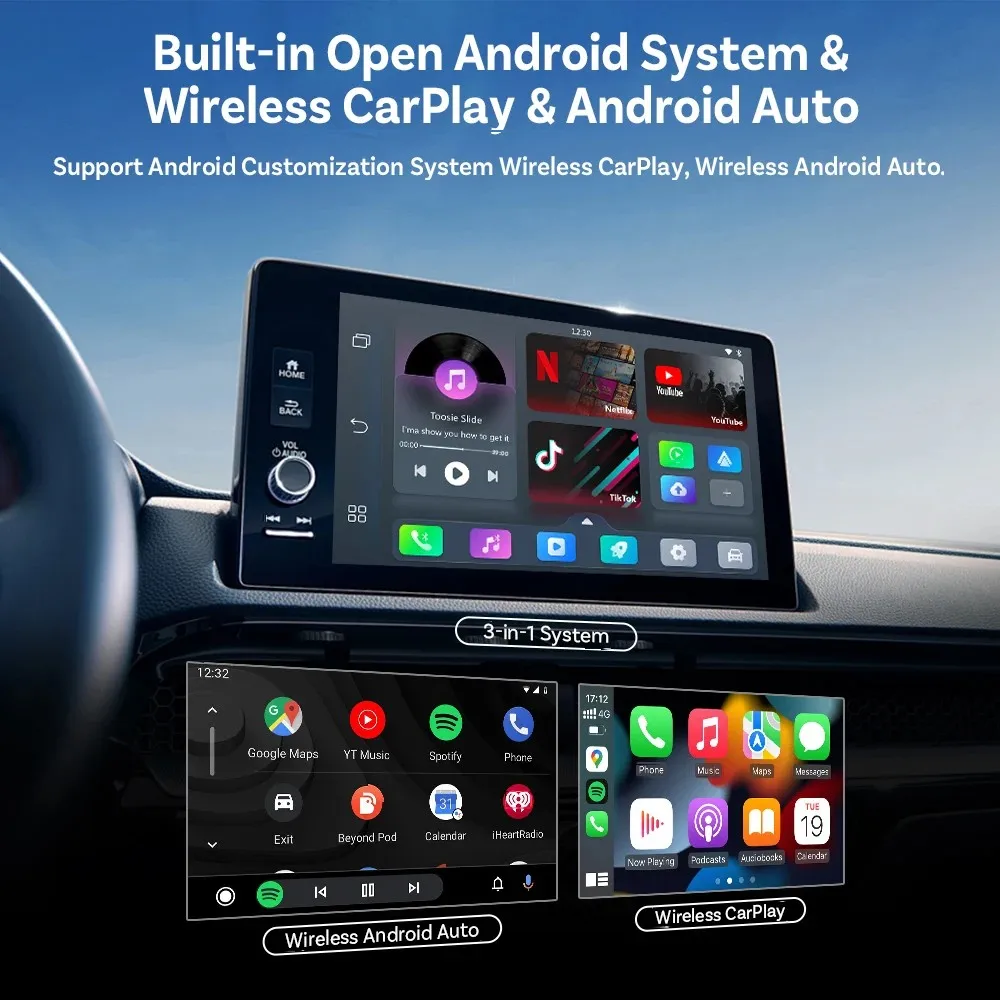 OTTOCAST Play2Video Pro AI Car Box for Wired CarPlay