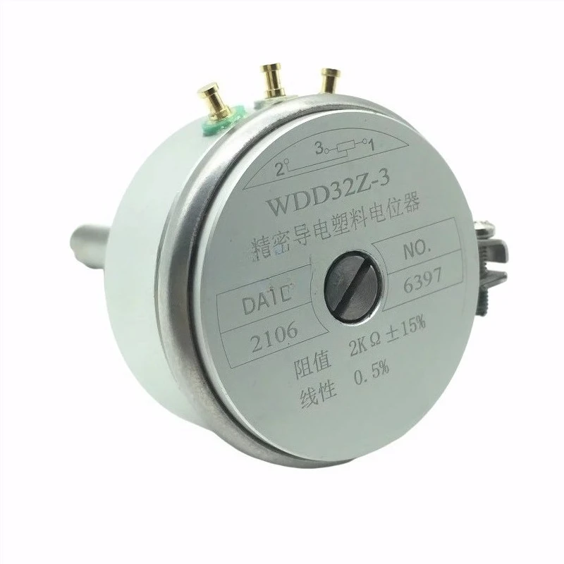 1Pcs Precision conductive plastic potentiometer WDD32Z-3 1KΩ 2KΩ 5KΩ 10KΩ，360-degree infinite rotation in a single lap，