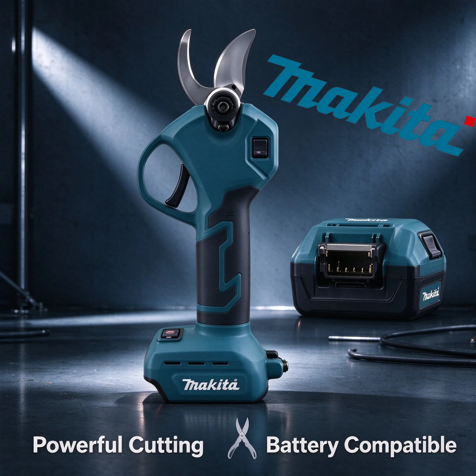 Makita 18V Brushless Electric Secateurs, 2 Speed Adjustable Cordless Pruning Shears with LED Power Indicator