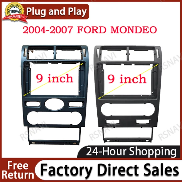 9 Inch For Ford MONDEO 3 2004-2007 Car Radio Android MP5 Player Stereo Casing Frame 2 Din Head Unit Facia  Dash Board Cover