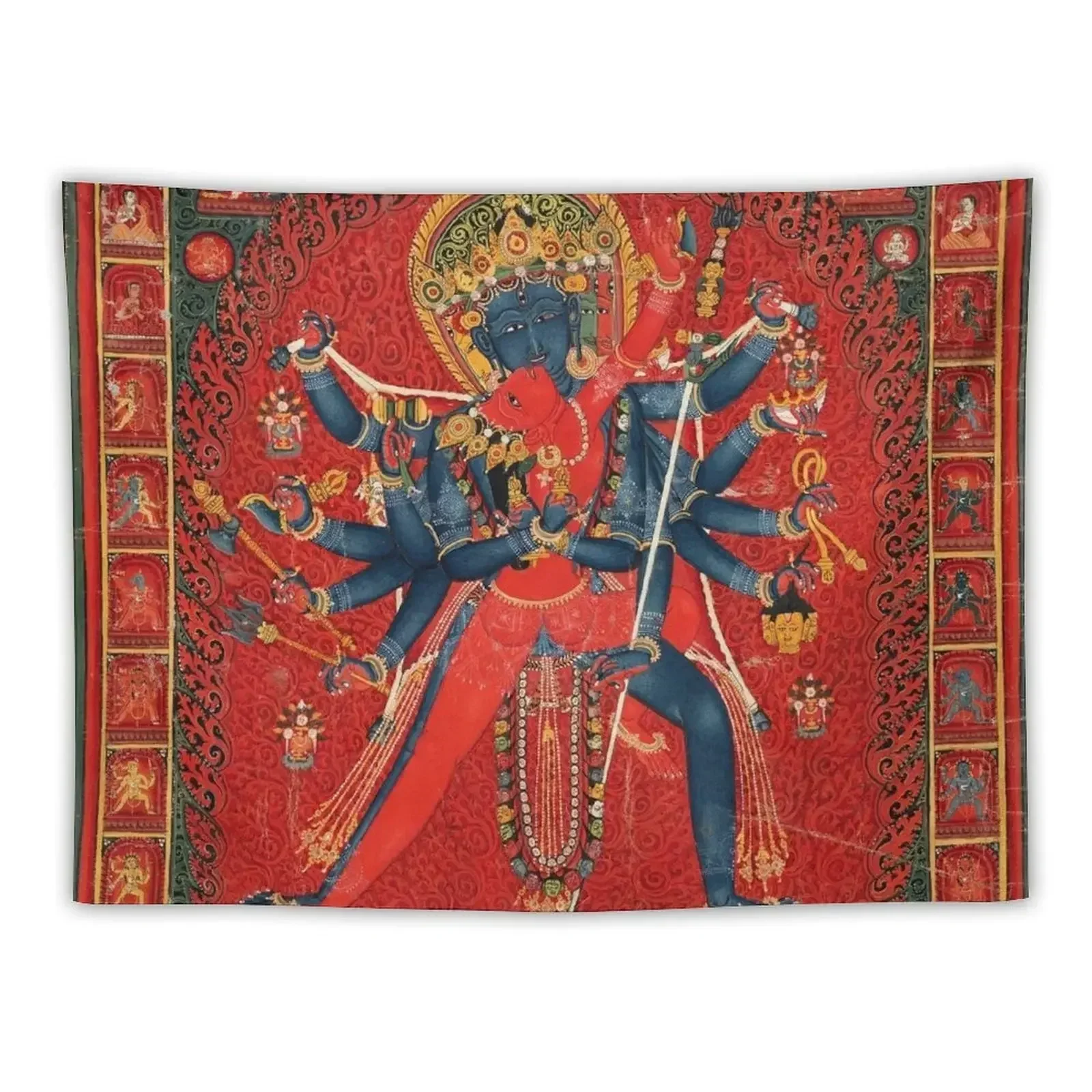 

Buddhist Mandala 72 Chakrasamvara And Vajravarahi Tapestry House Decoration Wallpaper Bedroom Home Decor Accessories Tapestry