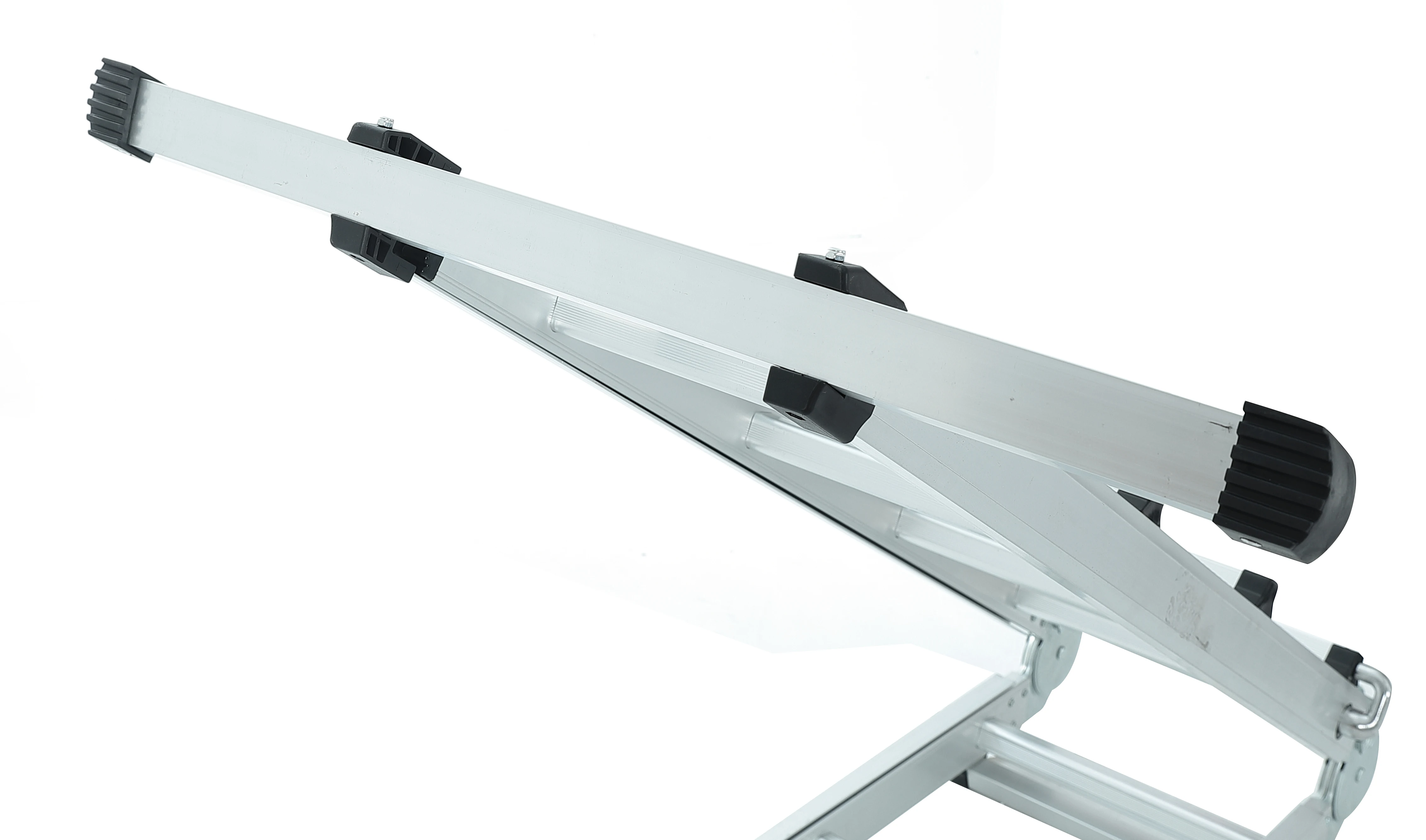 4*3 Steps Telescopic Aluminium Folding Step Ladder with Stabilizar Bar