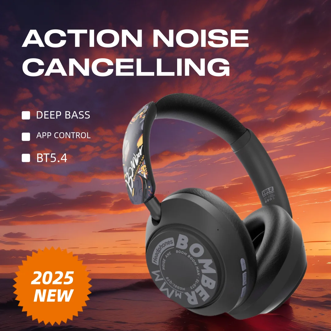 

HaaYot ANC Wireless Headphones Over Ear Active Noise Cancelling Bluetooth 5.4 Headset APP Deep Bass Clear Call Transparency Mode