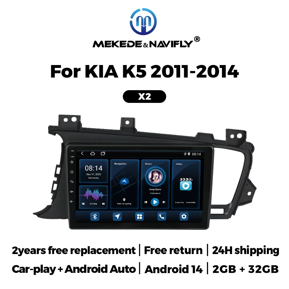 

MEKEDE 9inch Android Autoradio For KIA Optima K5 2011-2014 Car Multimedia Player WIFI GPS Stereo Sound Wirelessly Carplay Auto