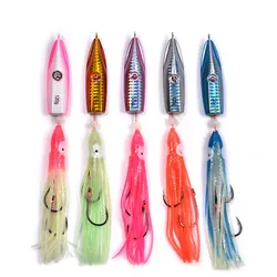 80g 100g 120g 150g 180g 200g Langzaam Zinkende Inchiku Jig Lokken Bodemschiff Vissen met Zachte Inktvis Rubber Rokken Haak Aas