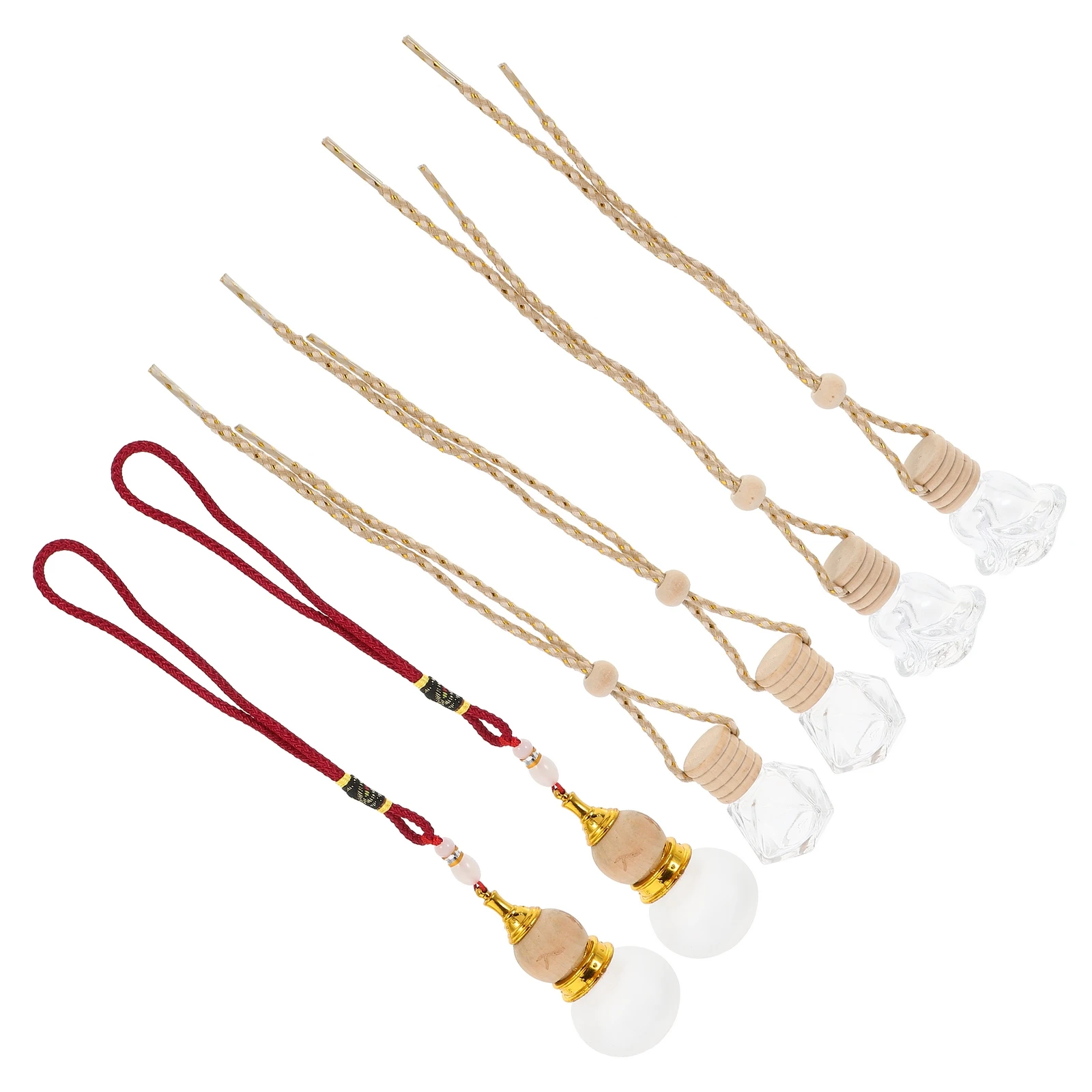 

6 Pcs Car Aromatherapy Empty Bottle Hanging Diffuse Decoration Accessory Diffuser
