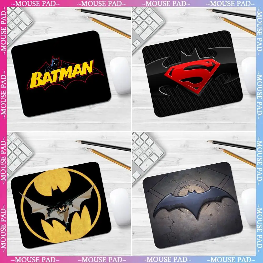 

dc-b-Batmans Logo Mouse Pad Non-Slip Game esktop Leather Mause Pad Waterproof Anti-Scratch Easy To Clean Mat For Give gifts to d