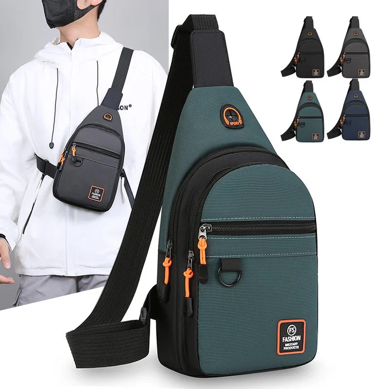 

Oxford Cloth Men's Chest Bag, Versatile Messenger Bag, Casual Backpack, Small Satchel, Outdoor Sports Bag