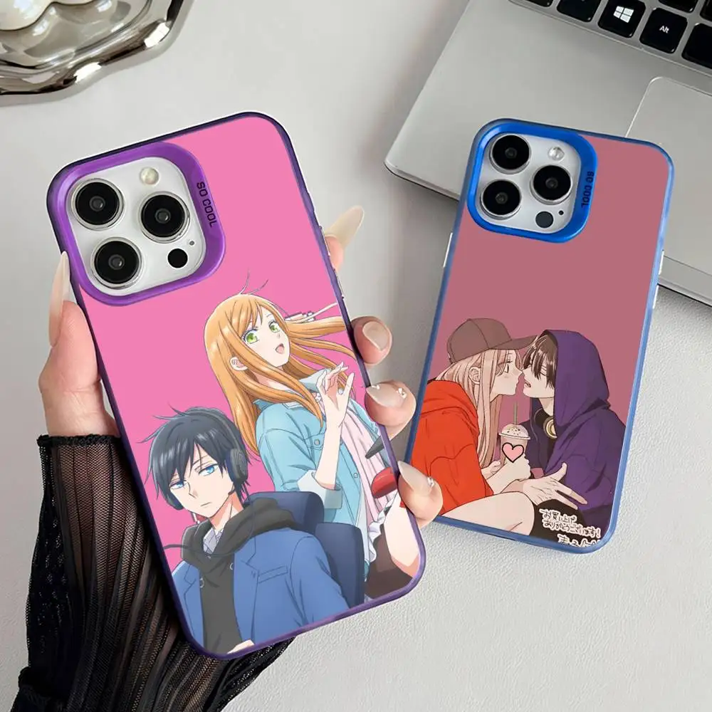 Чехол для телефона My Love Story Y-Yamada K-Kun Lv999 для iPhone 17, 16, 15, 14, 13, 12, Pro Max Plus, разноцветный, матовый, посеребренный, защитный