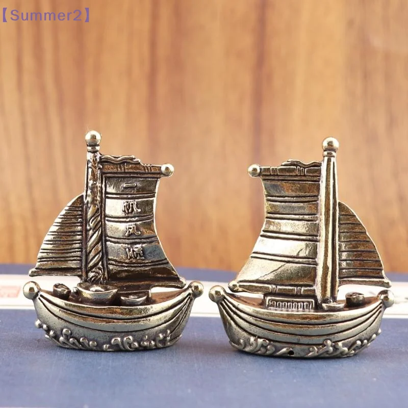 Brass Retro Creative Smooth Sailing Wine Cabinet Decorative Crafts, Office And Living Room Desktop Sailboat Mini Ornaments〔Sum2〕