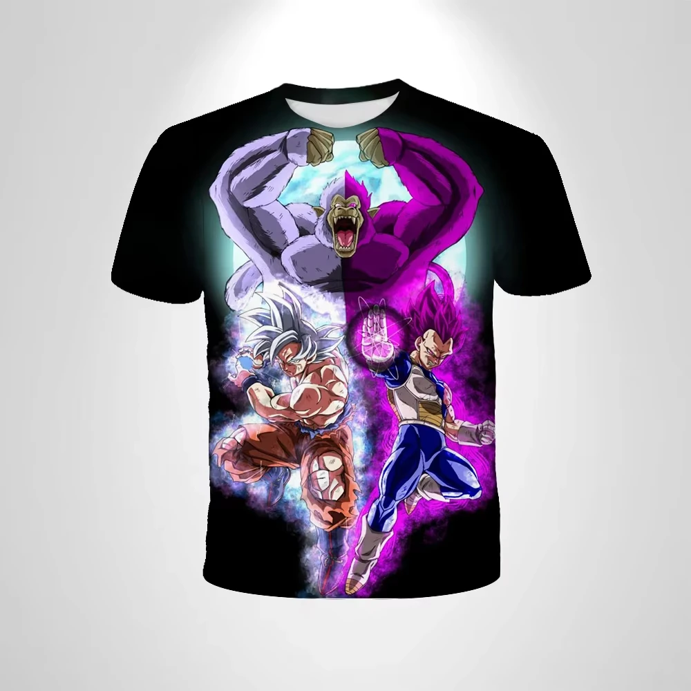 2026 Sommer Dragon Ball T-Shirt Kinder Oberteile Anime Figuren Son Goku Super Saiyan T-Shirt Jungen T-Shirts Kinder Kurzarm – Detail 2