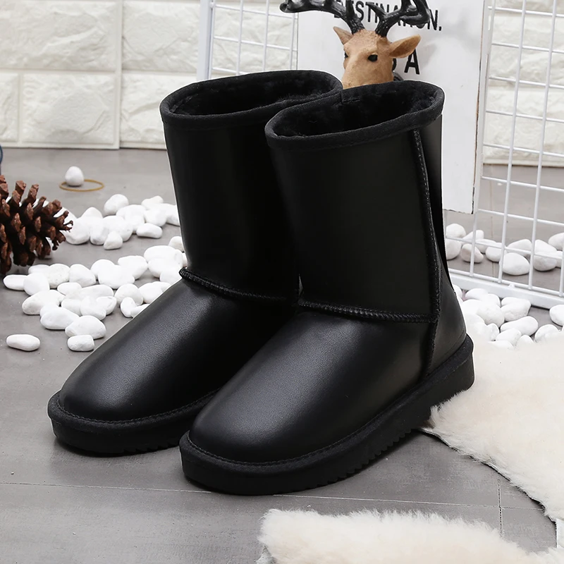 Stivali da neve classici in vera pelle di vacchetta di alta qualità Australia stivali da donna scarpe invernali calde per le donne