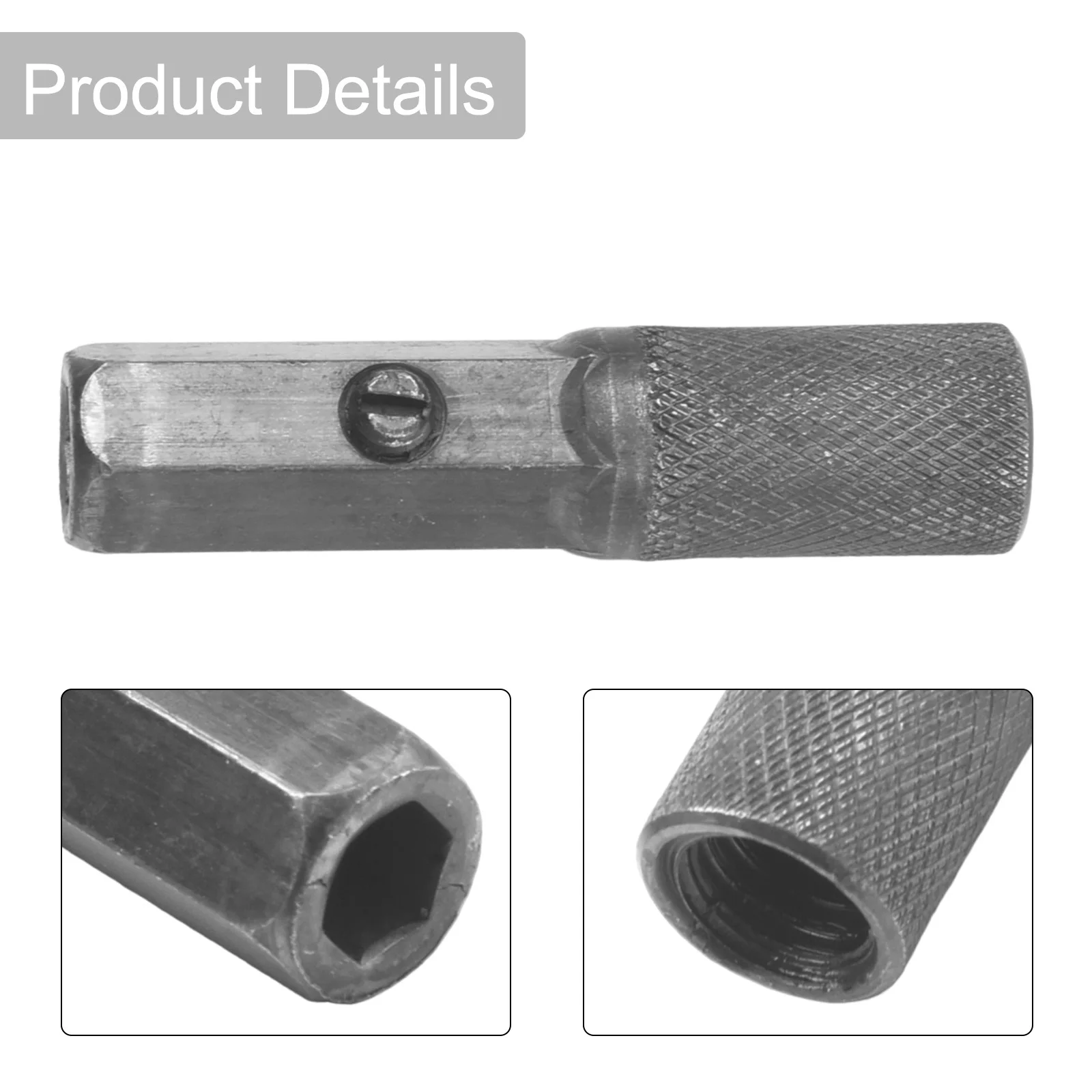 Angle Grinder Accessory Angle Grinder Adapter 1/4 Inch Hex Adapter Thread Diameter M10*1.5mm 53*13*11mm Size 6.35mm Hex Size