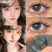 YIMEIXI 1 Pair New Product Color Contact Lenses Myopia Degrees 0~-800 Fashion Comfort Soft Nature Blue Grey Lenses Fast Shiping