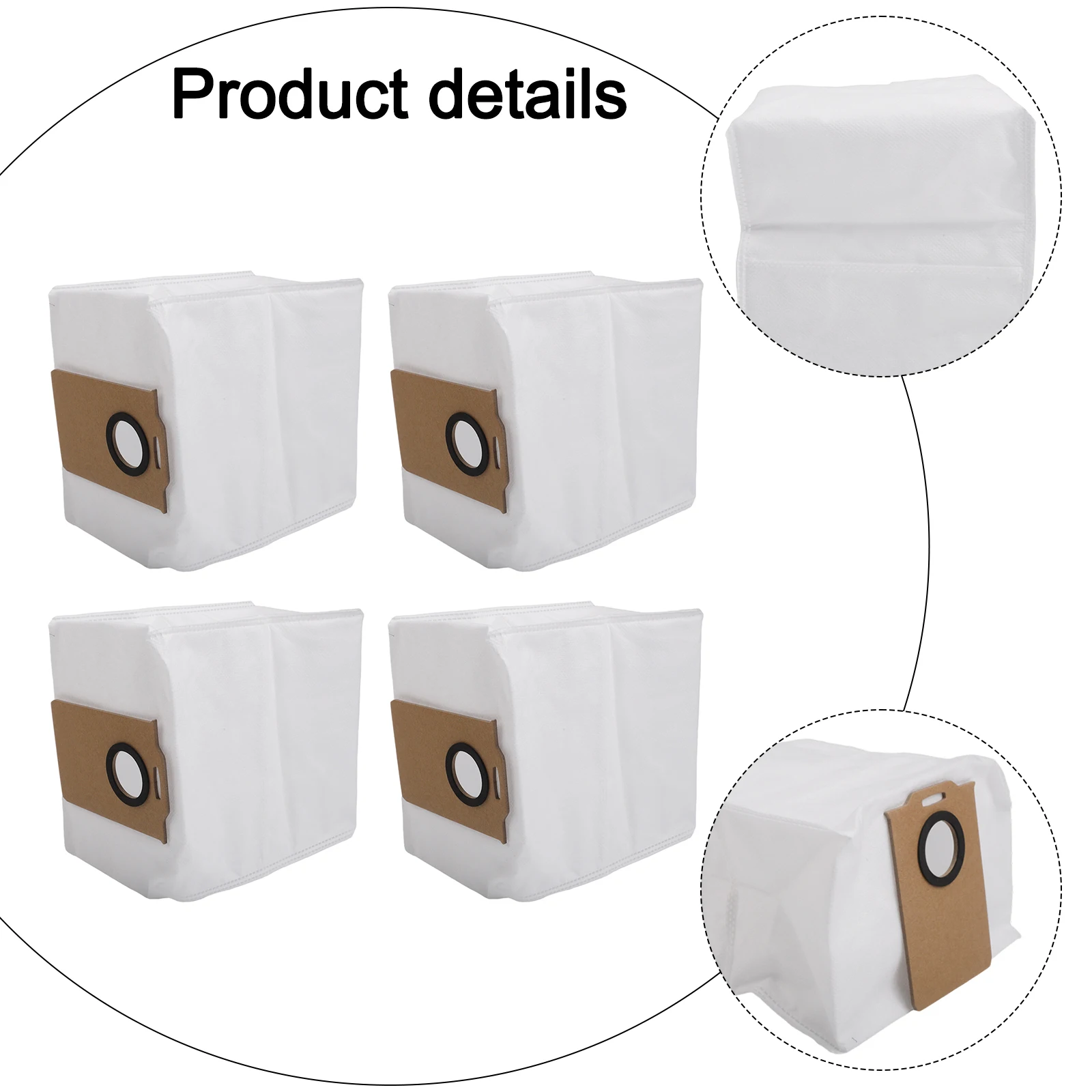 Replacement Vacuum Bags for Liectroux for m70 for Pro & For Lubluelu L15 for plu 4/10 Pack with Efficient Dust Containment